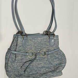 Studio Works Blue Textured Shoulder Bag with Elegant Design